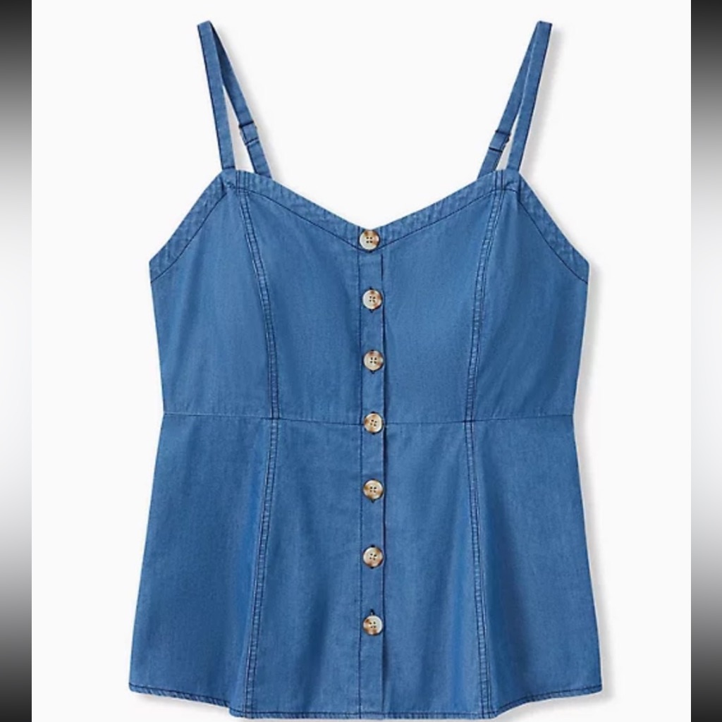 Torrid Chambray Button Cami